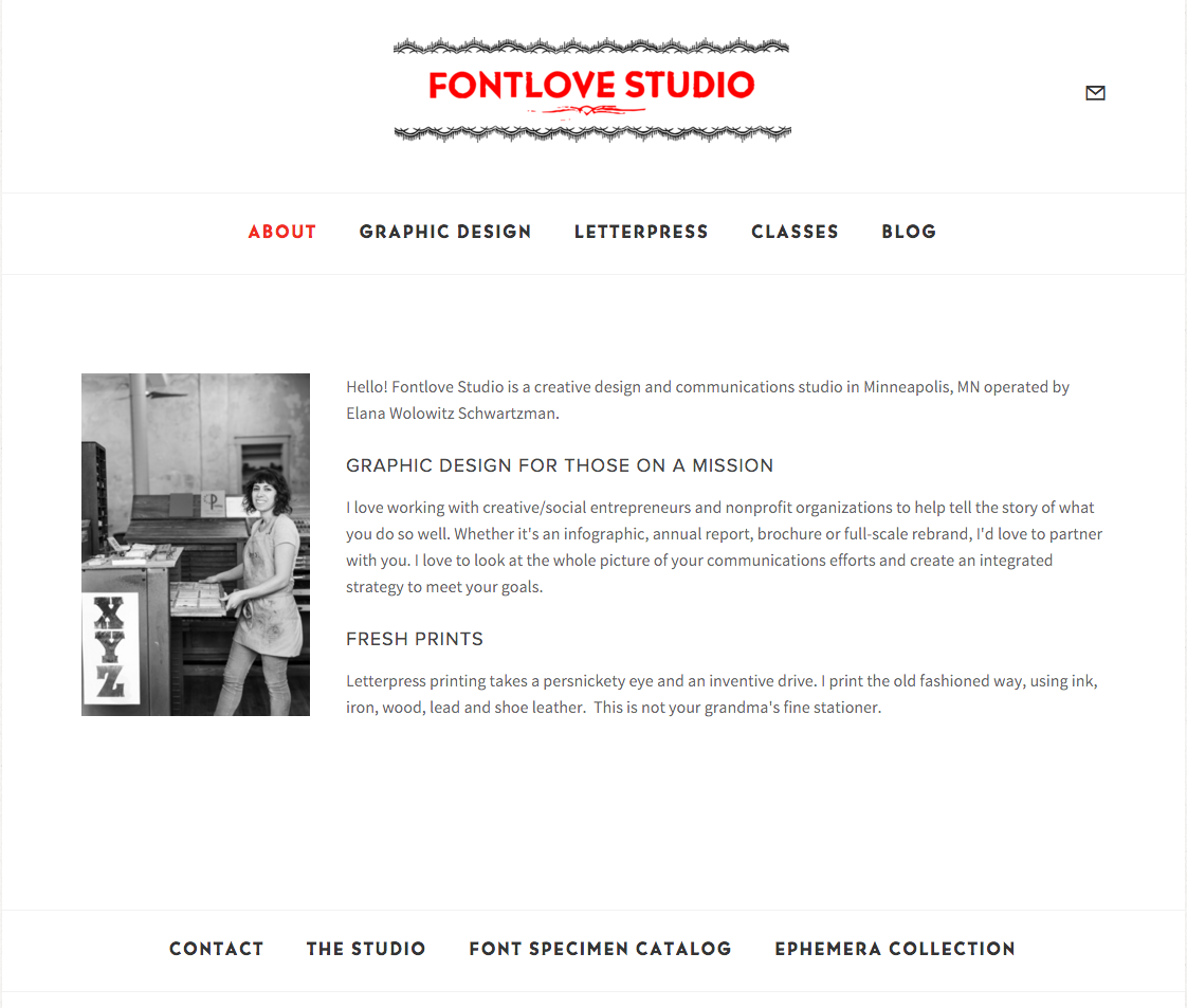 FontLove Studio Website