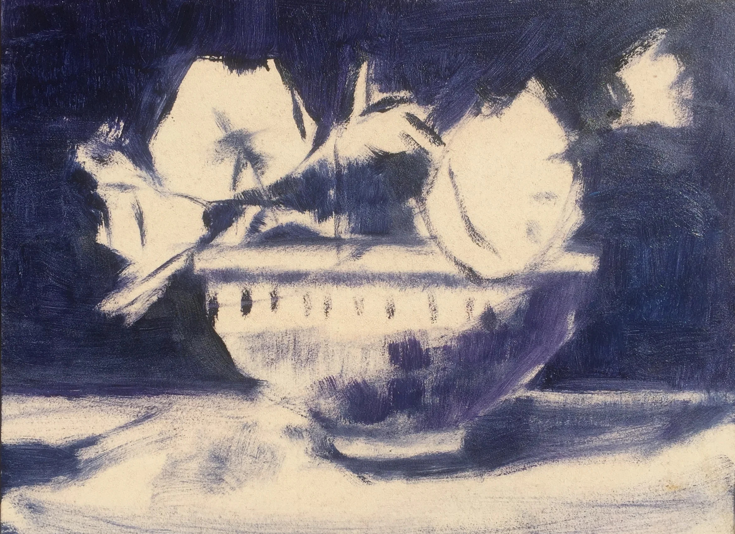 Blocking in the background helped define the lights and darks for the remainder of the piece.