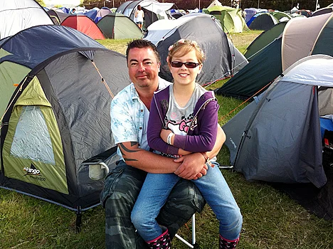 Mark and Amber at The Hop Farm festival 2012