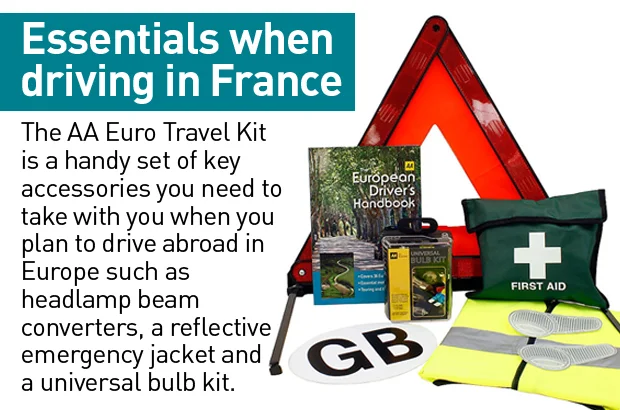 Don't forget your AA Euro Travel Kit from Halfords