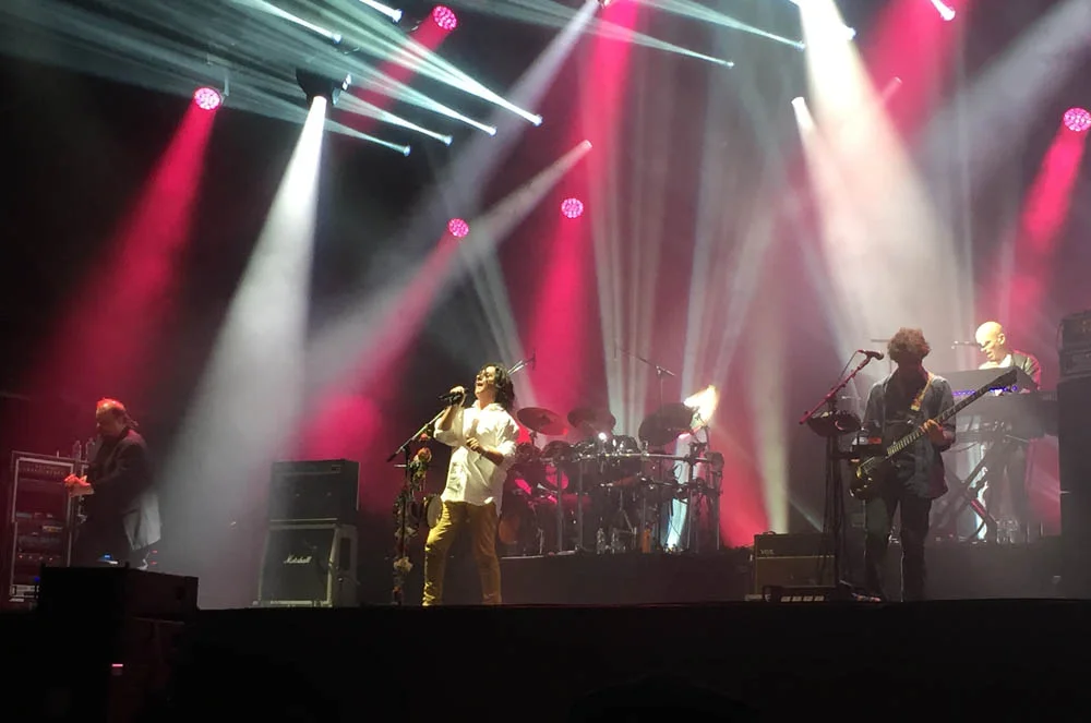 Sunday headliners Marillion on stage at Ramblin' Man Fair, Maidstone, Kent
