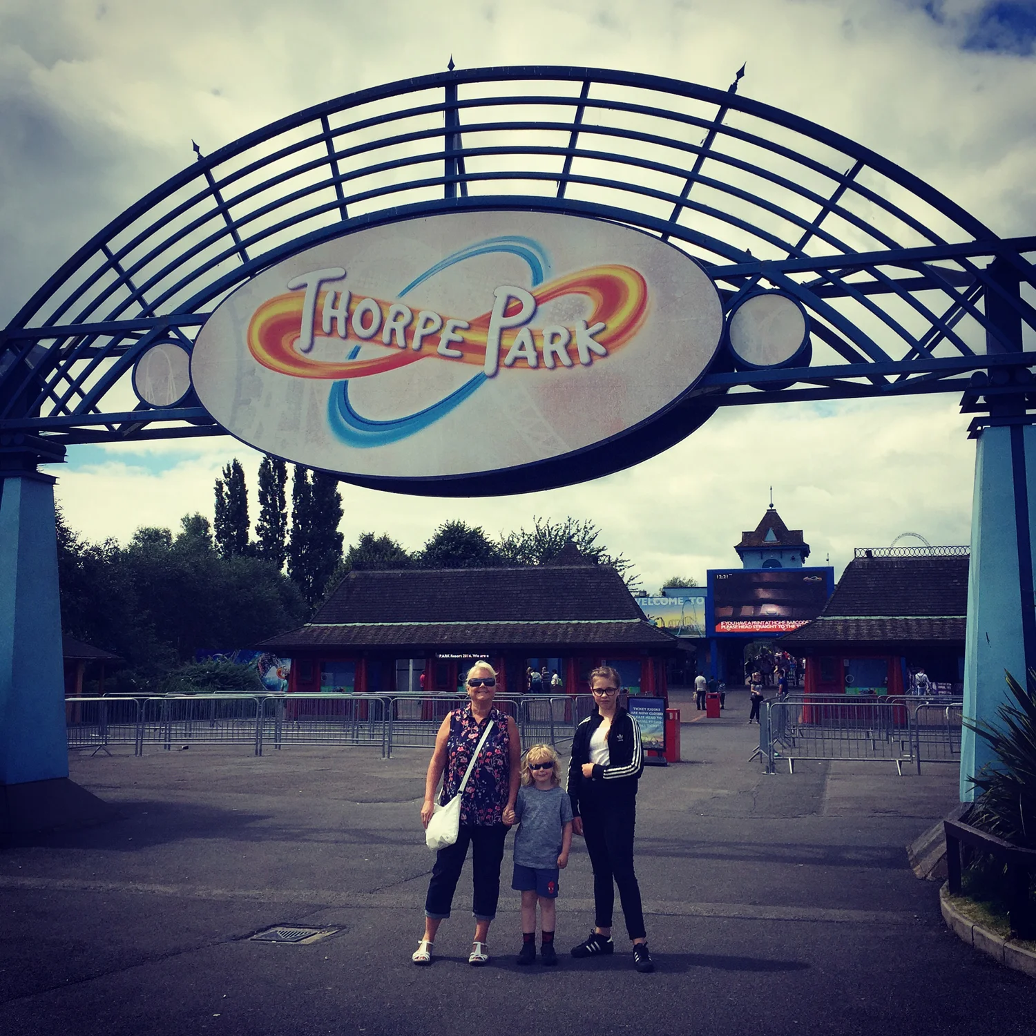 Just about to go into Thorpe Park. Very excited!