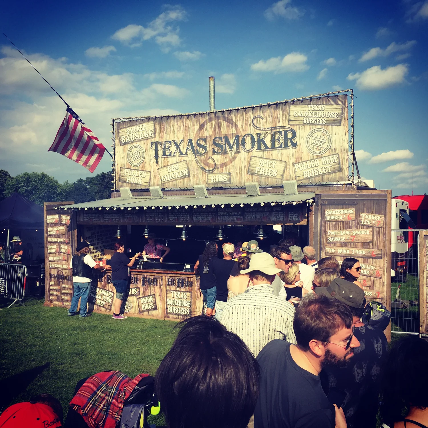 One of the many food stalls at Ramblin' Man Fair, Mote Park, Maidstone, Kent