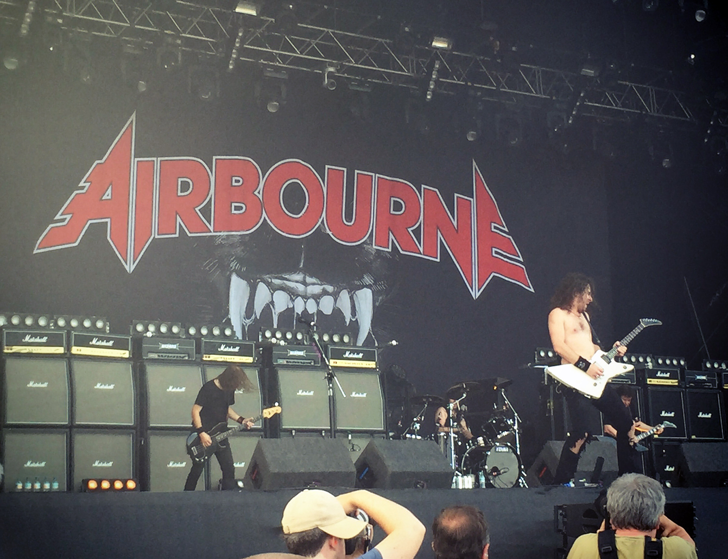 Airbourne performing on the 'Main Stage' at Ramblin' Man Fair