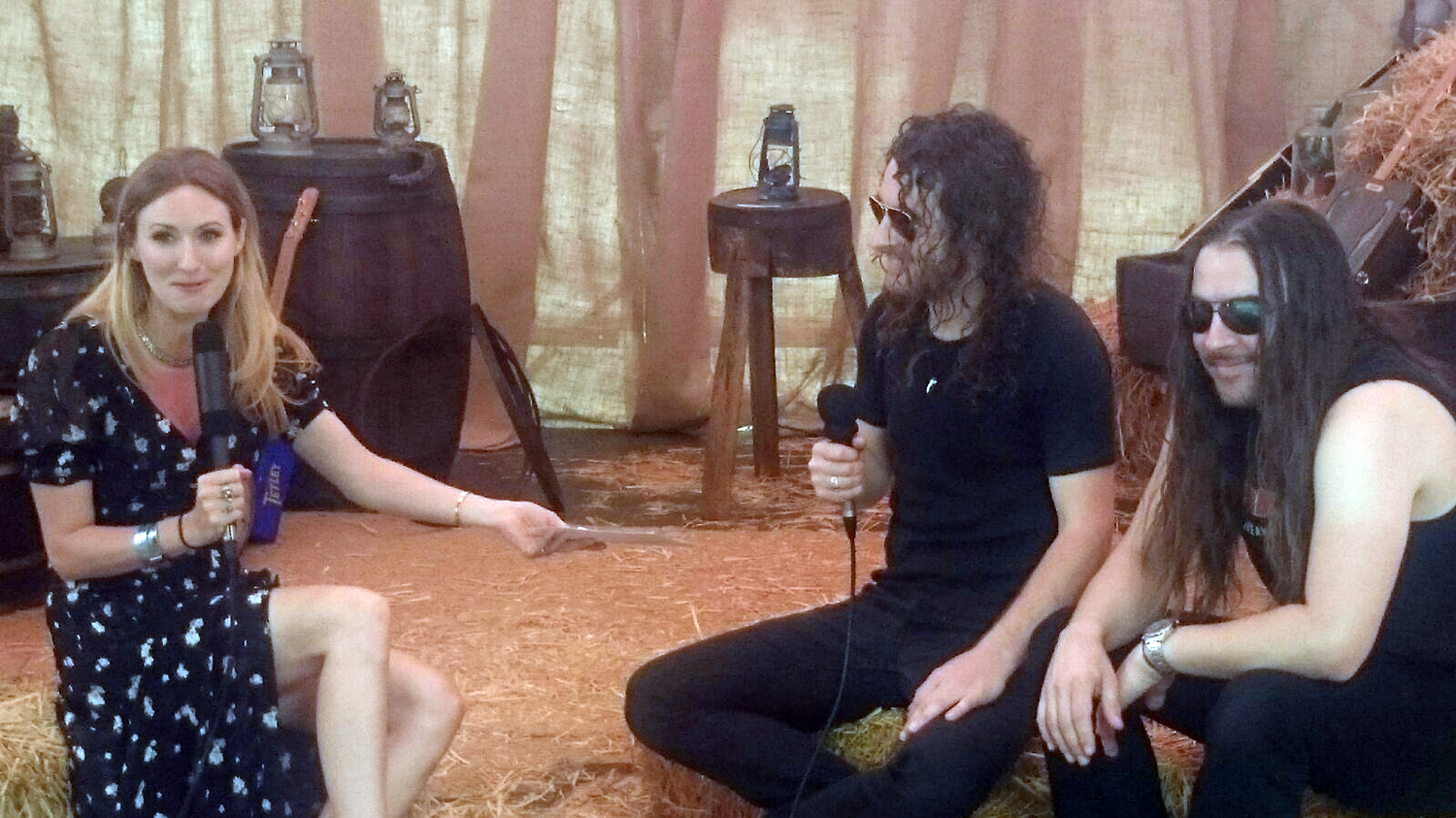 Airbourne being interviewed by Kylie Olsson