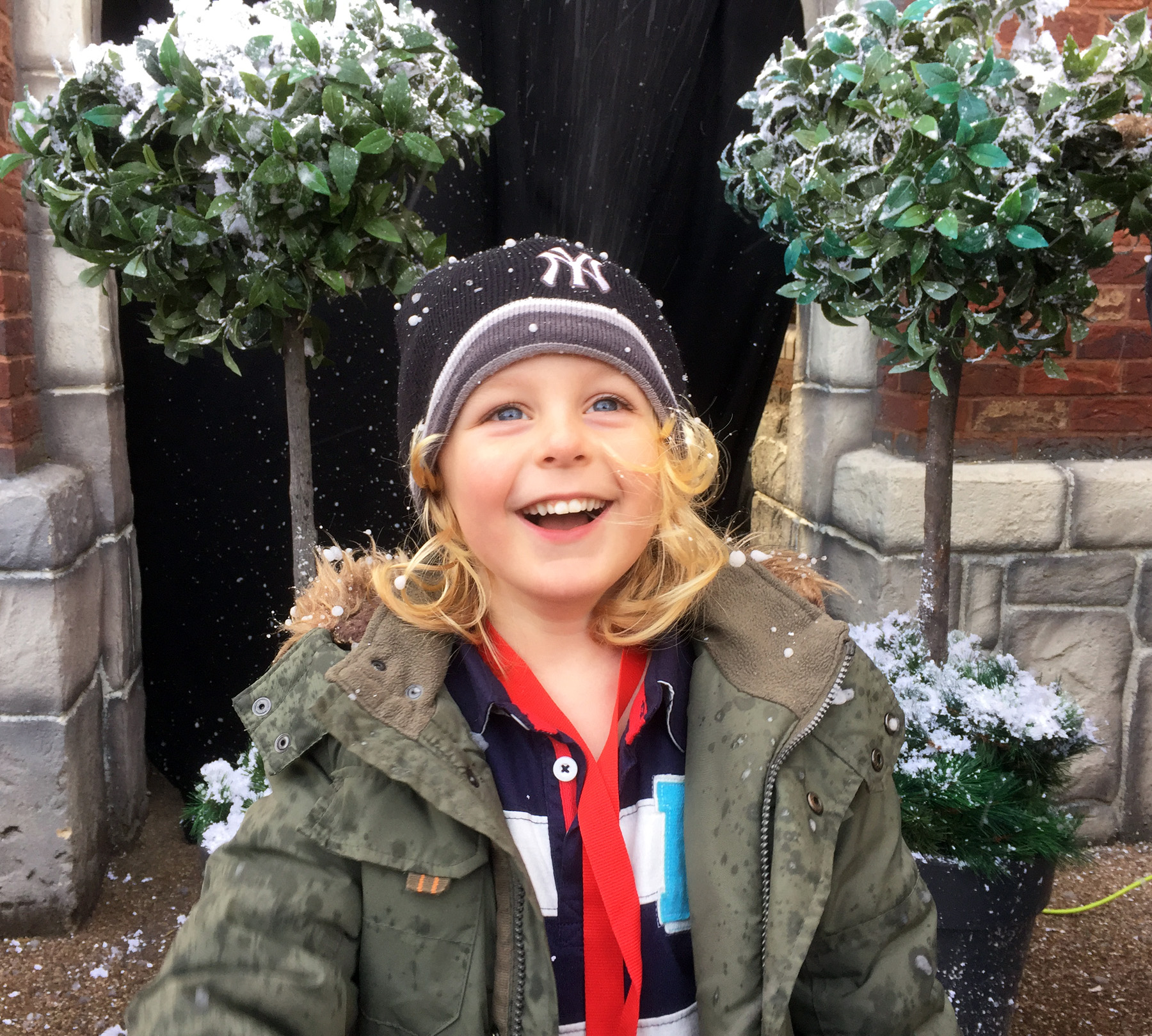 Let it snow, let it snow, let it snow! Jacob loved the 'snow'