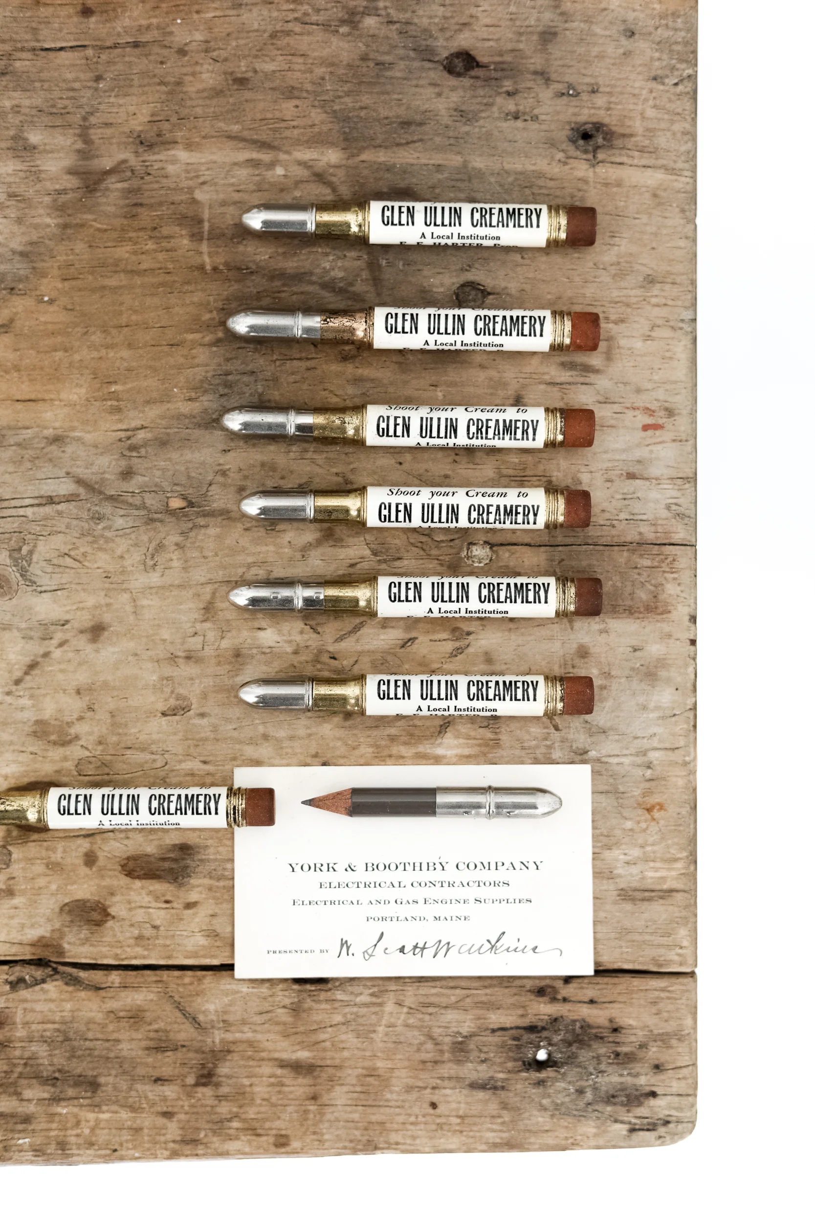 Advertising Pencils, set of 7 