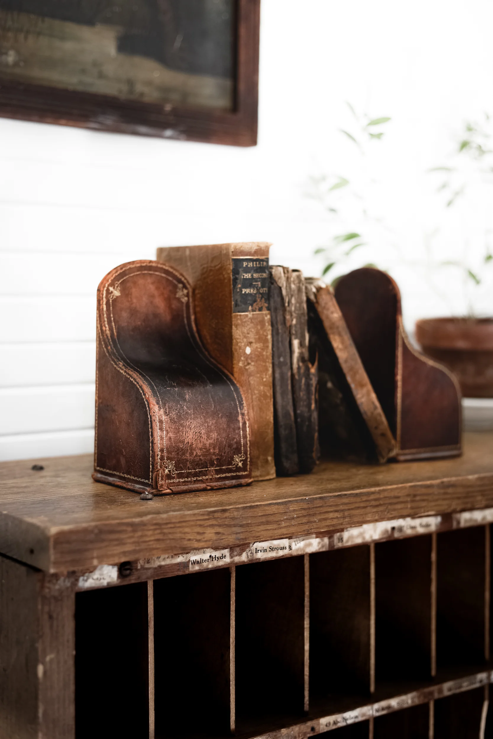 Leather Bookends