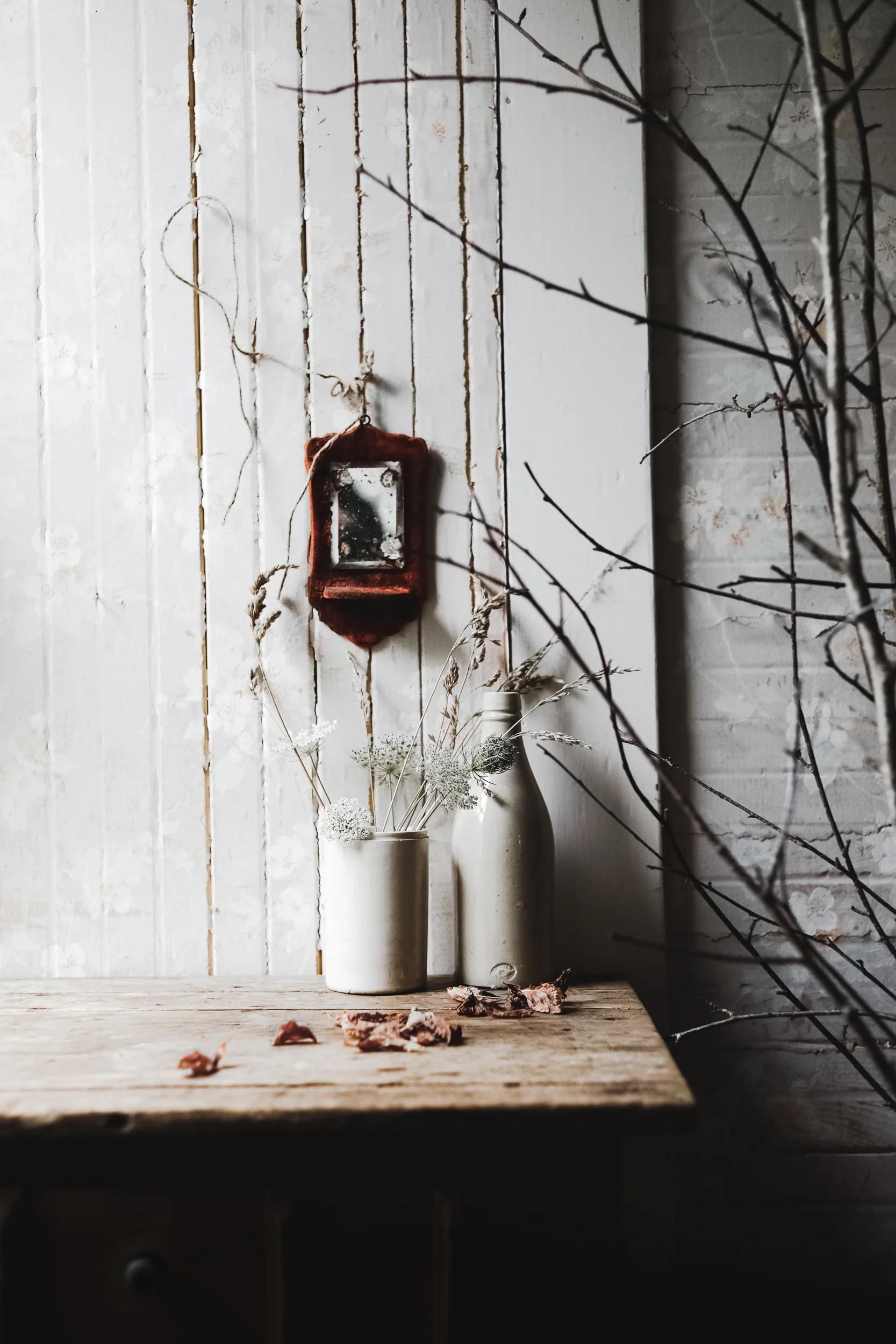 Victorian Velvet Mirror