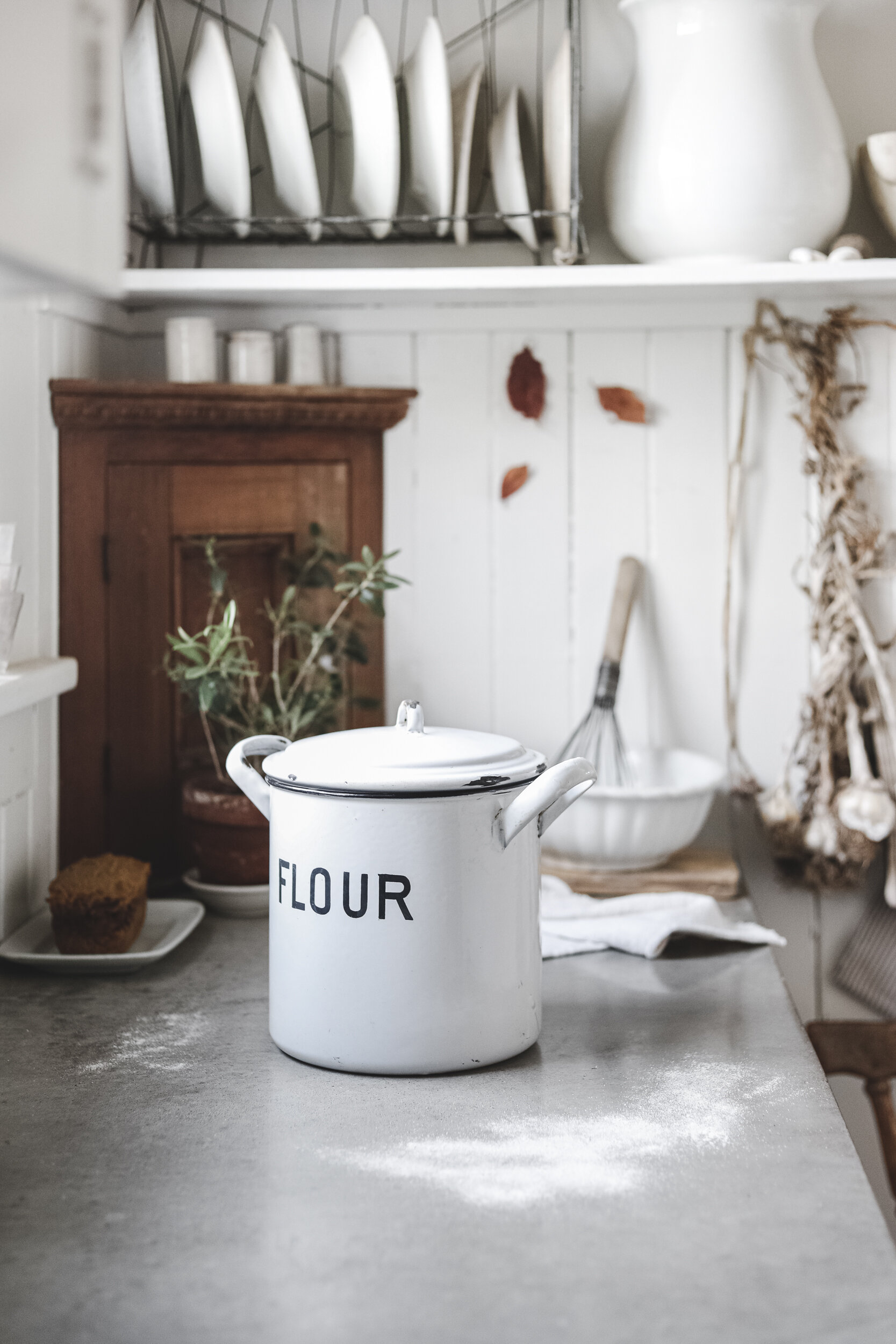 Enamelware Flour Container