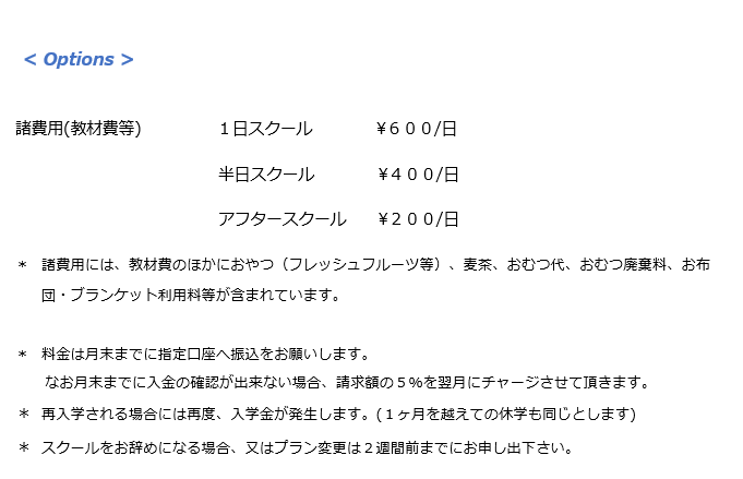 Additional Options for our current Period