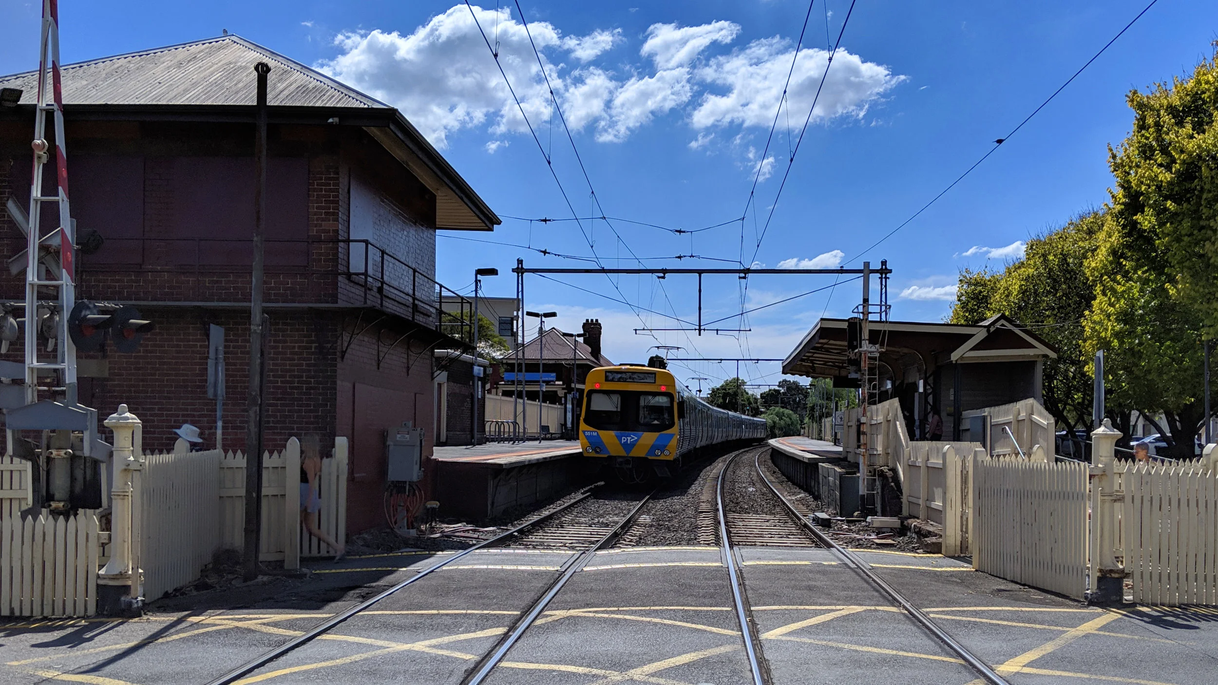 City bound train at Yarraville railway station.