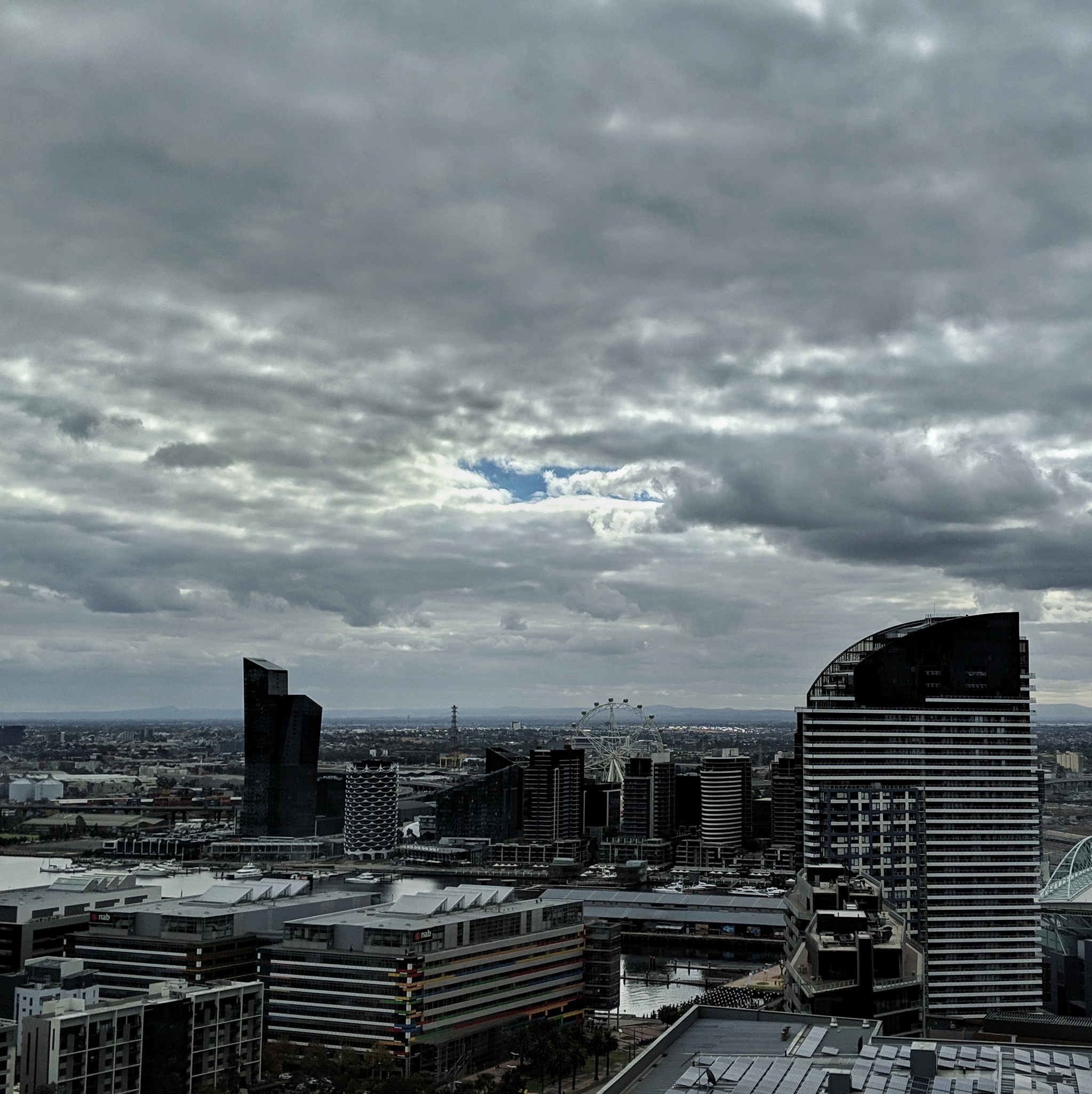 A break in the clouds