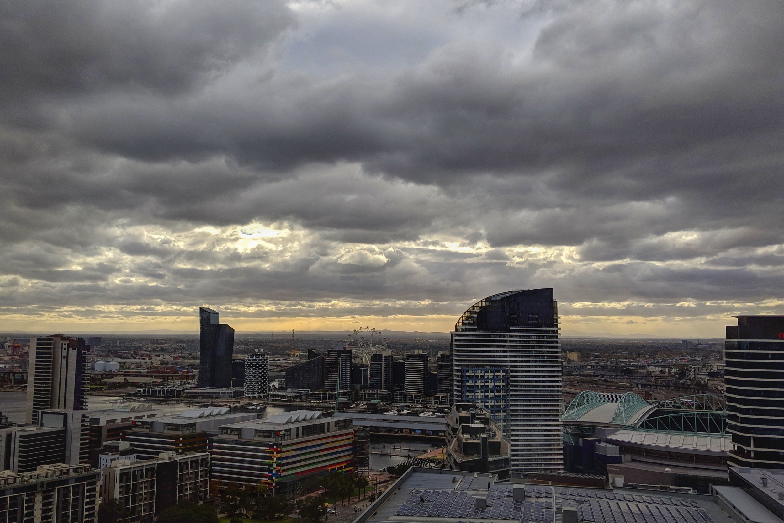 Grey, desaturated day in Melbourne