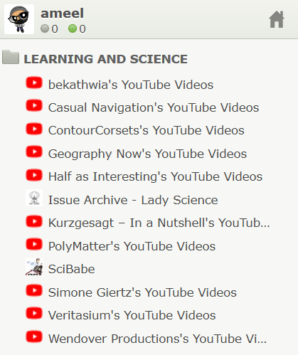 Some of the learning and science YouTube channels (and blogs) that I subscribe to.