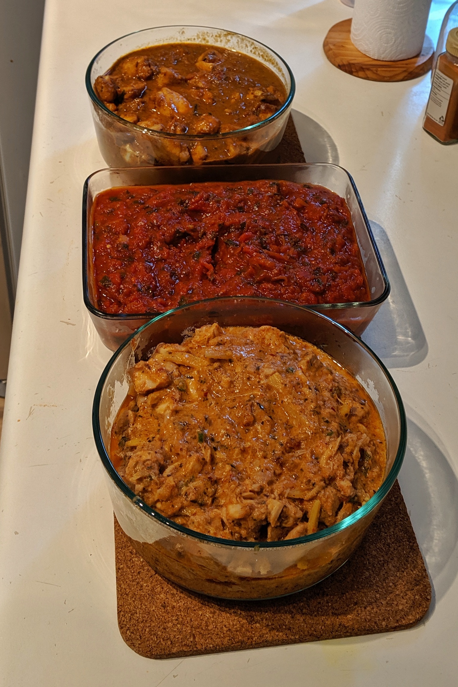 Cooled and ready to be put in the fridge.