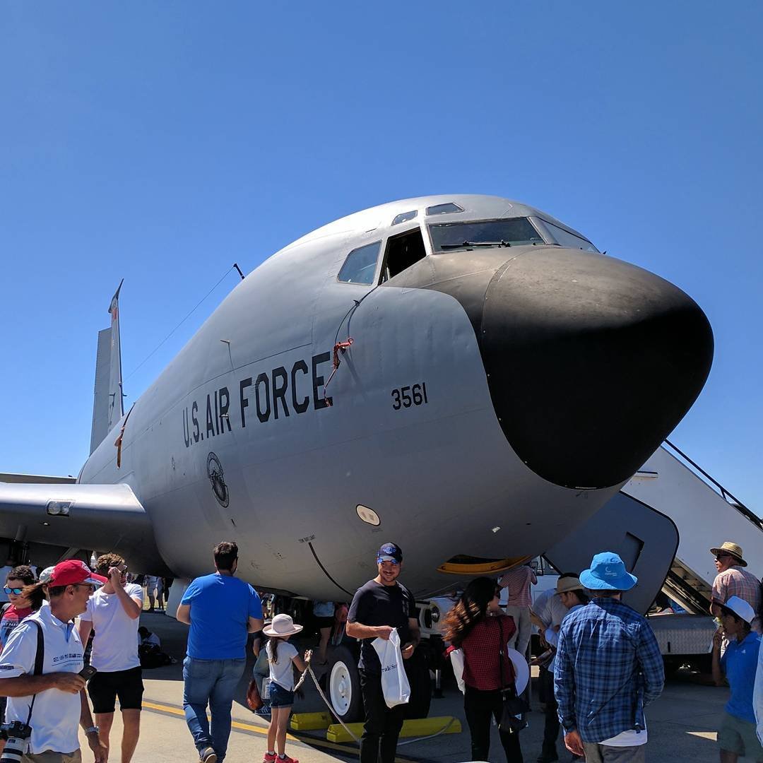  Stratotanker in the house! Well, on the tarmac. #Airshow2017 #Boeing #KC135R #USAF 