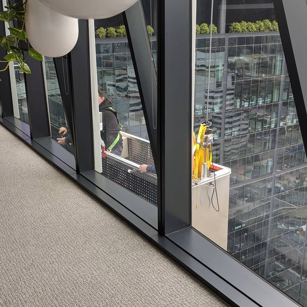  Nobody expects the Spanish Inquisition - or the sounds of tradies coming from *behind* you when you're on the 29th floor! #docklands @collins_square 