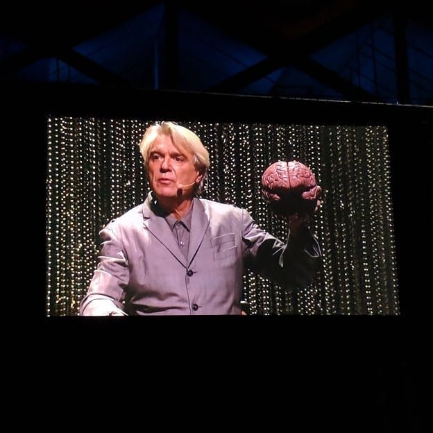  FANTASTIC show by David Byrne in #Melbourne! 12 barefoot musicians in grey suits with instruments strapped to them (including a deconstructed drum kit) danced and played across the stage. Every song a delight to listen to and watch. #impressed #ente