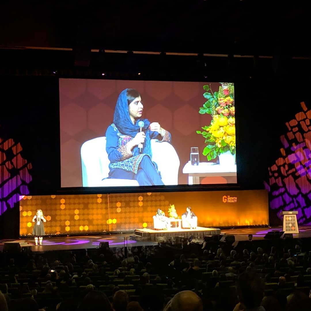  Malala Yousafzai is equal parts impressive and endearing. Lovely and inspiring to hear from her today. #allthefeels #malala18 @the_growth_faculty - with @nadianiaz 