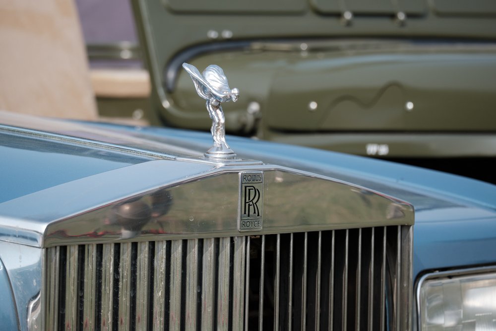 Rolls Royce with its hood ornament at Antique Car Show Karachi 2024
