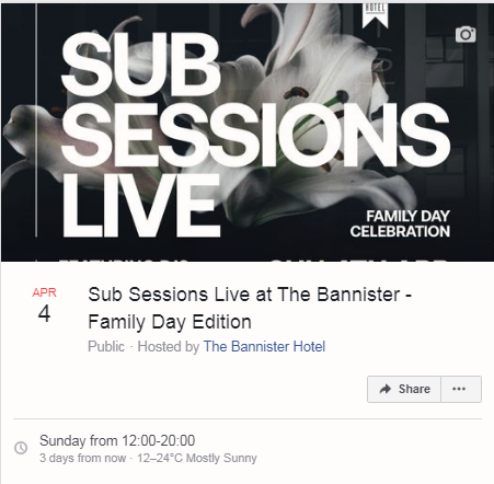 Sub Sessions Live at The Bannister 4 April 2021 Edition