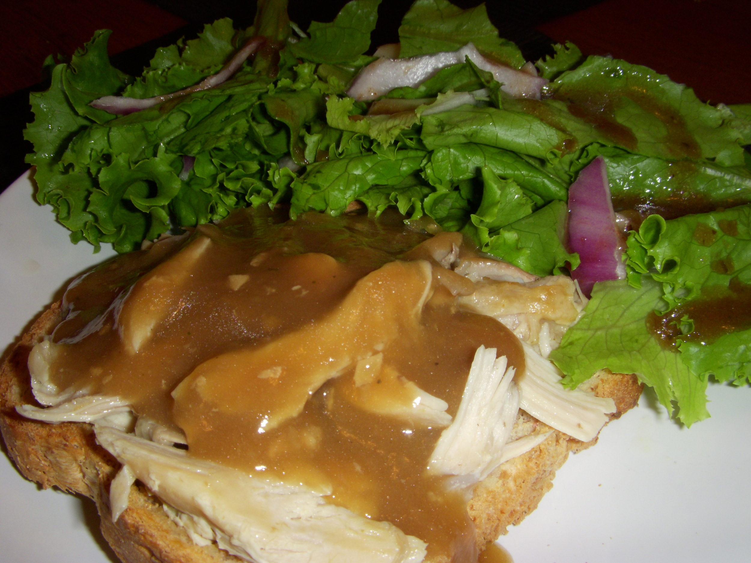 Leftover Open Turkey Sandwich