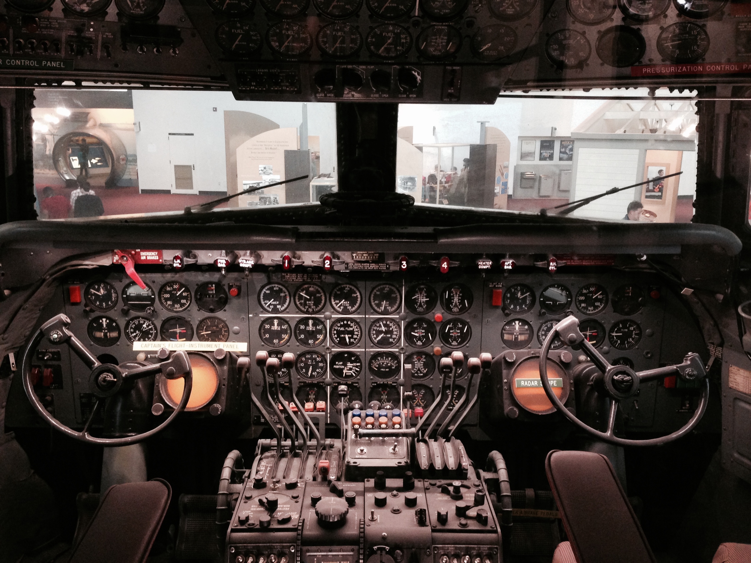 1950s plane cockpit