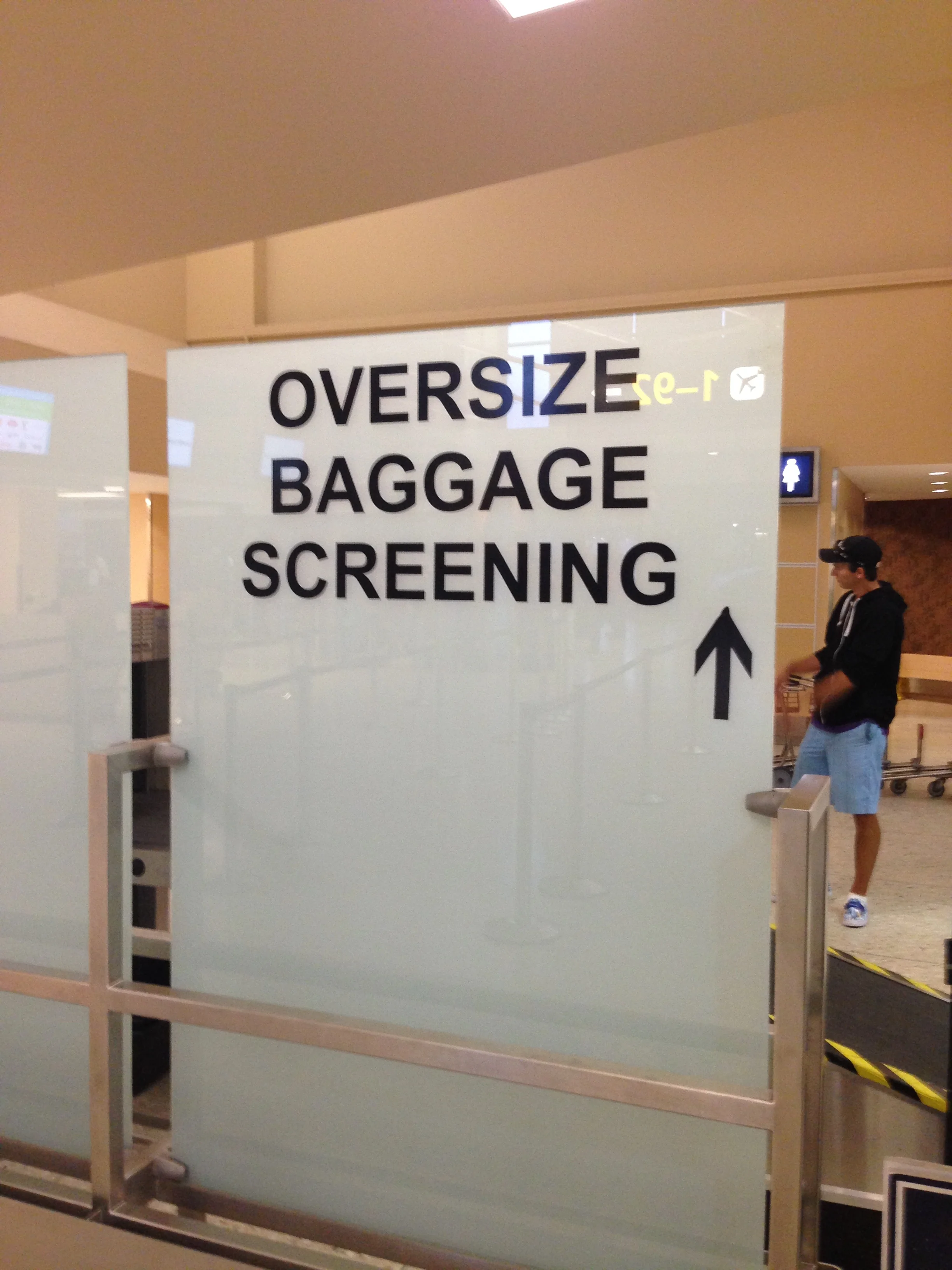 Secret fragile baggage screening too!