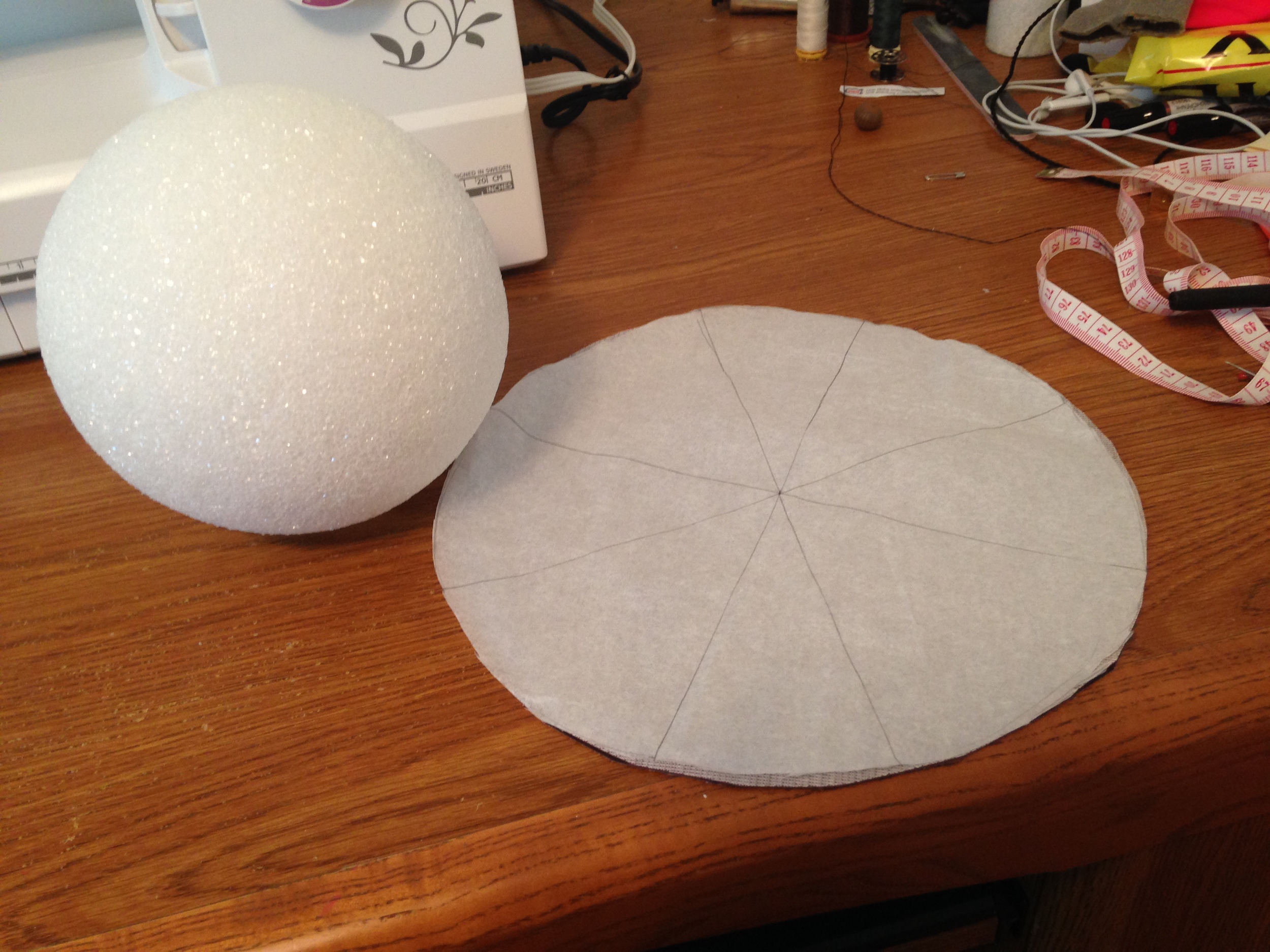 6' Styro foam ball and pattern