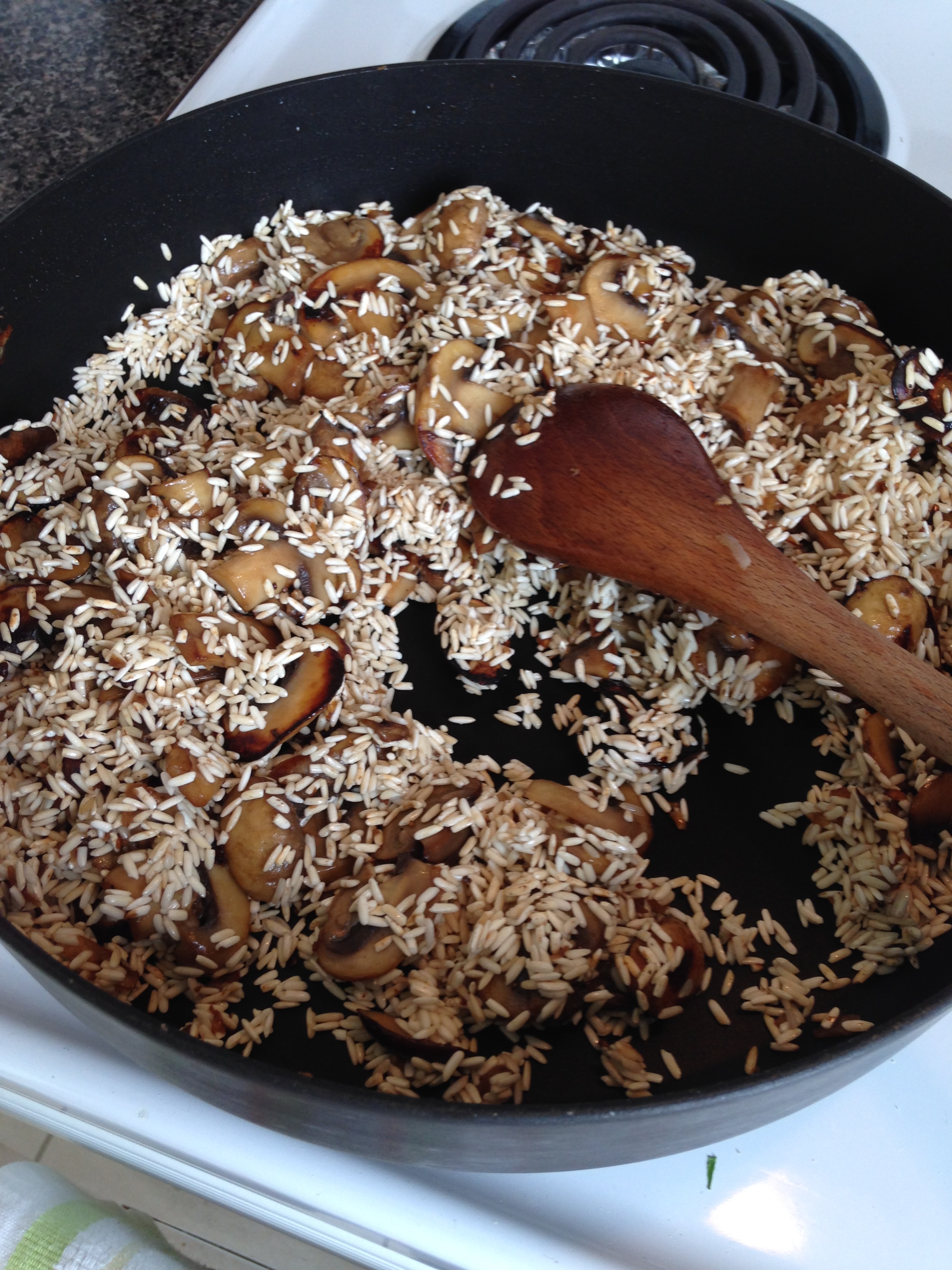 Frying the rice