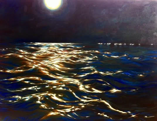 "Harbor Moon" 36x48"