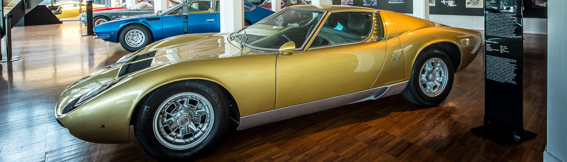 Lamborghini Museum The Lamborghini Museum located in Sant’ Agata not far from Bologna came into fruition back in 2001 and features a range of luxury sports cars. The museum is also a must for those that want to learn the history of the world’s finest sports car. From the Murcielago and Miura S to the sporty 350 GT, the museum is simply a must for all sports car lovers and admirers. Guests and visitors will also be able to sit inside the vehicles, including the posh Countach S, the Jalpa, the Espada, and even the popular Sesto Elemento. These are exclusive sports cars with full historical details available on display. For more information, please visit: http://www.lamborghini.com/en/museum/overview/