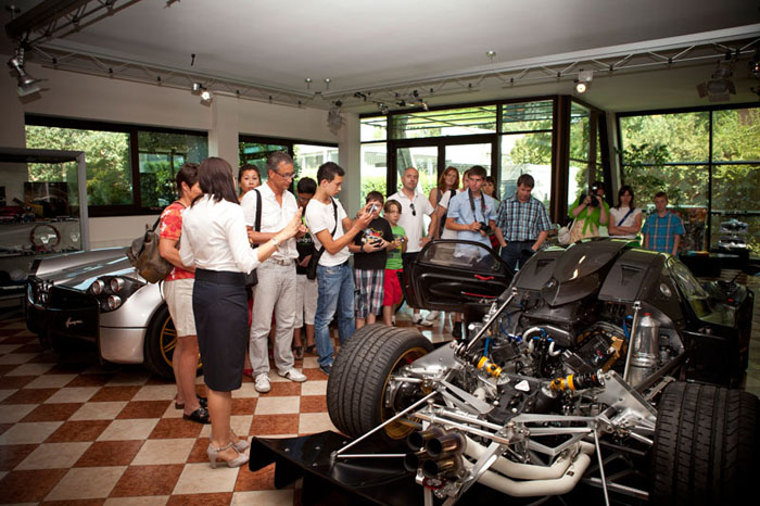 Pagani Workshop Tours Pagani is a global brand that is synonymous with true luxury and elegance. In fact, this futuristic sports car brand has won a range of awards over the years. From the Huayra to the Zonda Roadster, the Pagani workshop tours are the best way to explore these awesome vehicles in person. In fact, the factory tours are available for small and large groups – and take you through the entire building and production process for Pagani cars. Located in San Cesario not far from Modena. http://www.pagani.com/en/contacts/paganifactorytours/ext/filodirettoev/factorytour.aspx
