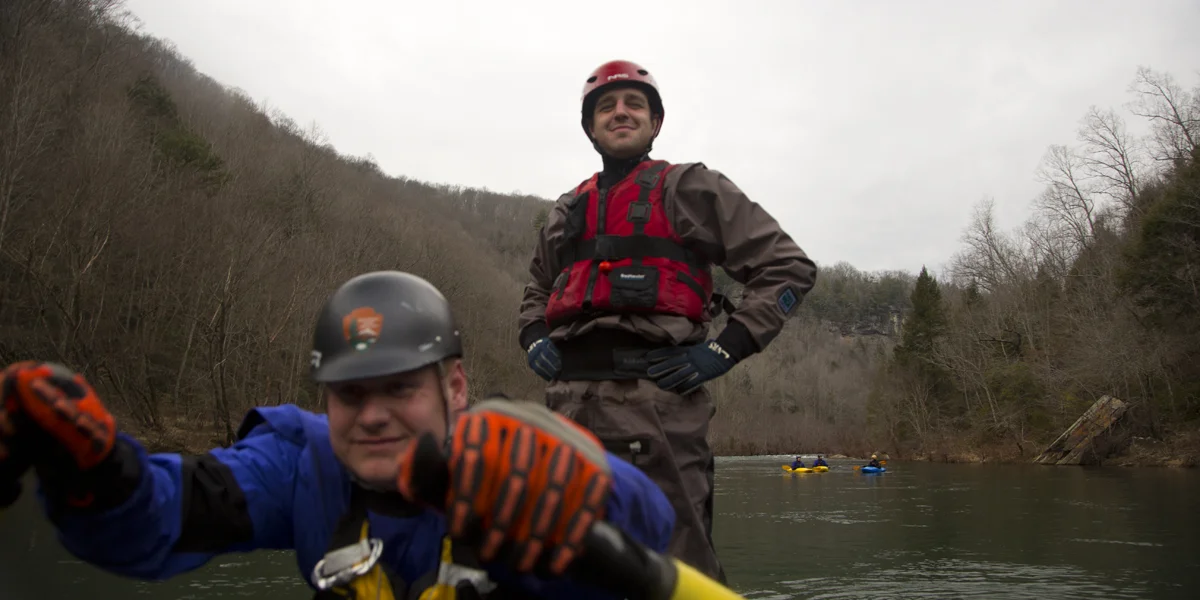 Jamin and our good friend Brett Painter. This guy rowed us and all of our gear for two full days without complaints; He's a powerhouse.