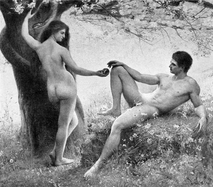 Adam and Eve by Gustave Courtois