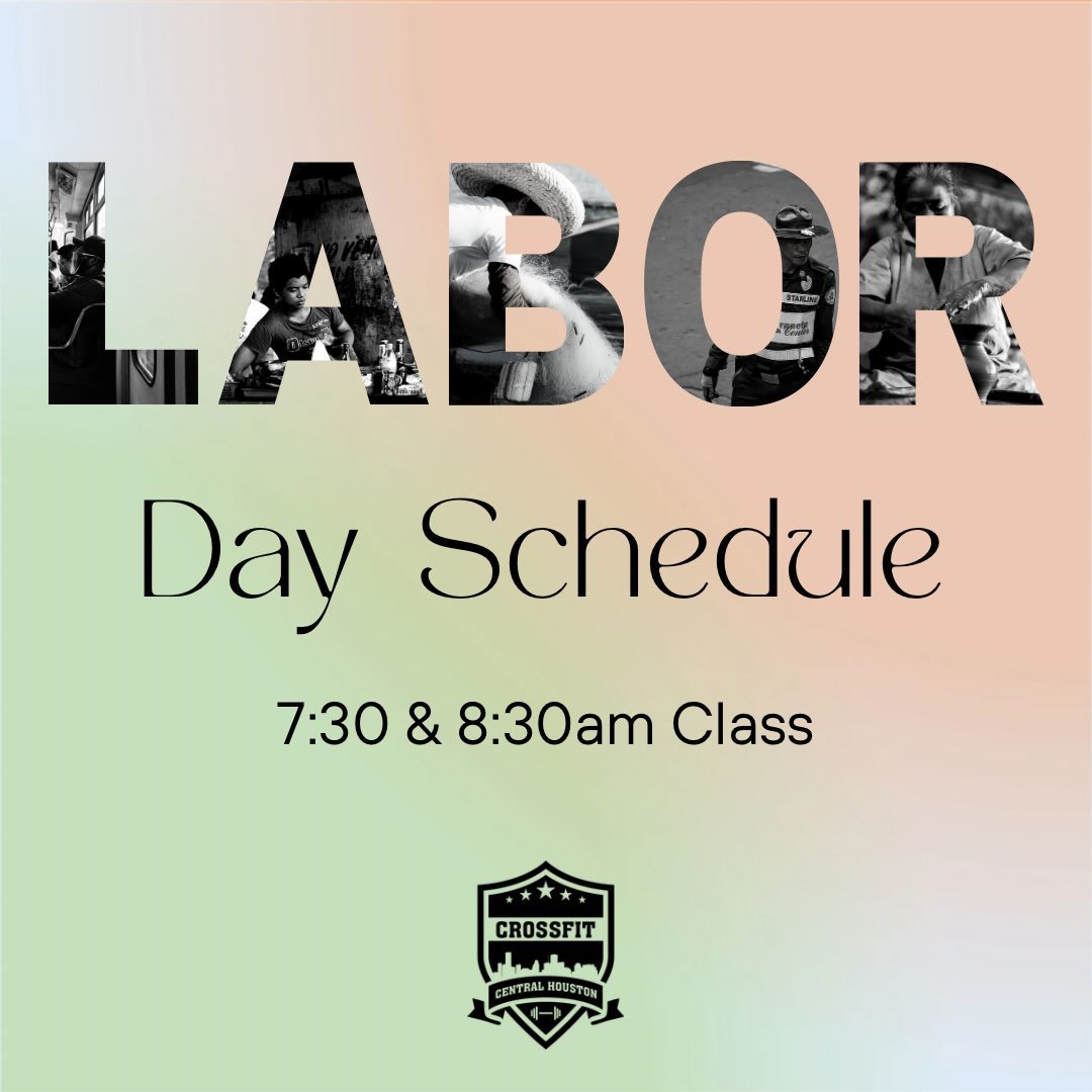 Labor Day Hours!

On Monday, 9/7, we will have a reduced schedule. 

7:30 &amp; 8:30AM classes

If you&rsquo;re in town, come in for a morning workout!