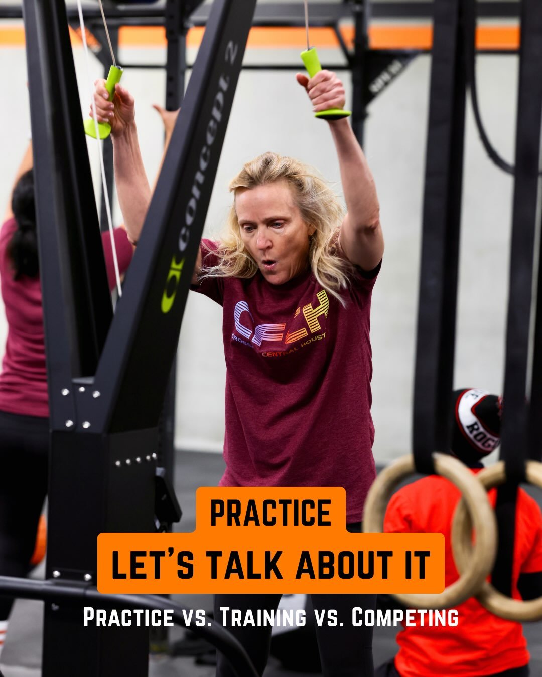 &ldquo;We talking about practice.&rdquo;

Practice is different from training, and it&rsquo;s definitely different from competing. 

Rather than being focused on getting the best score or moving the most weight, practice is about getting better at so