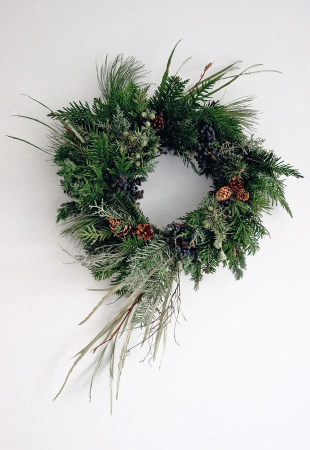 Abi's wreath &nbsp;| &nbsp;Photo by Abi Dare of These Four Walls