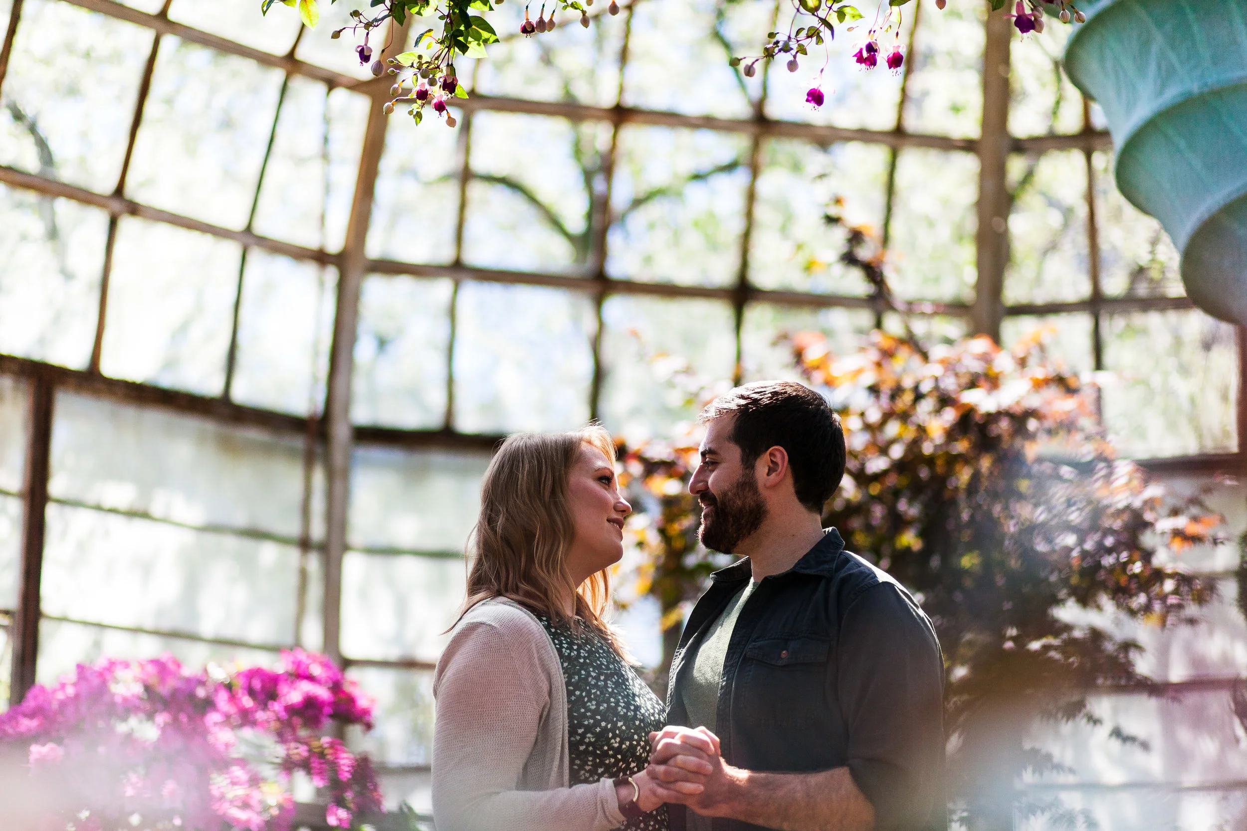Kara & Tanous’s Chicago Conservatory Engagement | Photo by Dorey Kronick