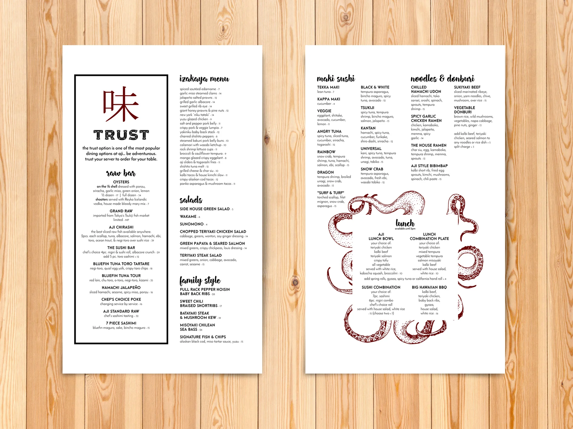 Aji Japanese Bistro Menus | by Dorey Kronick