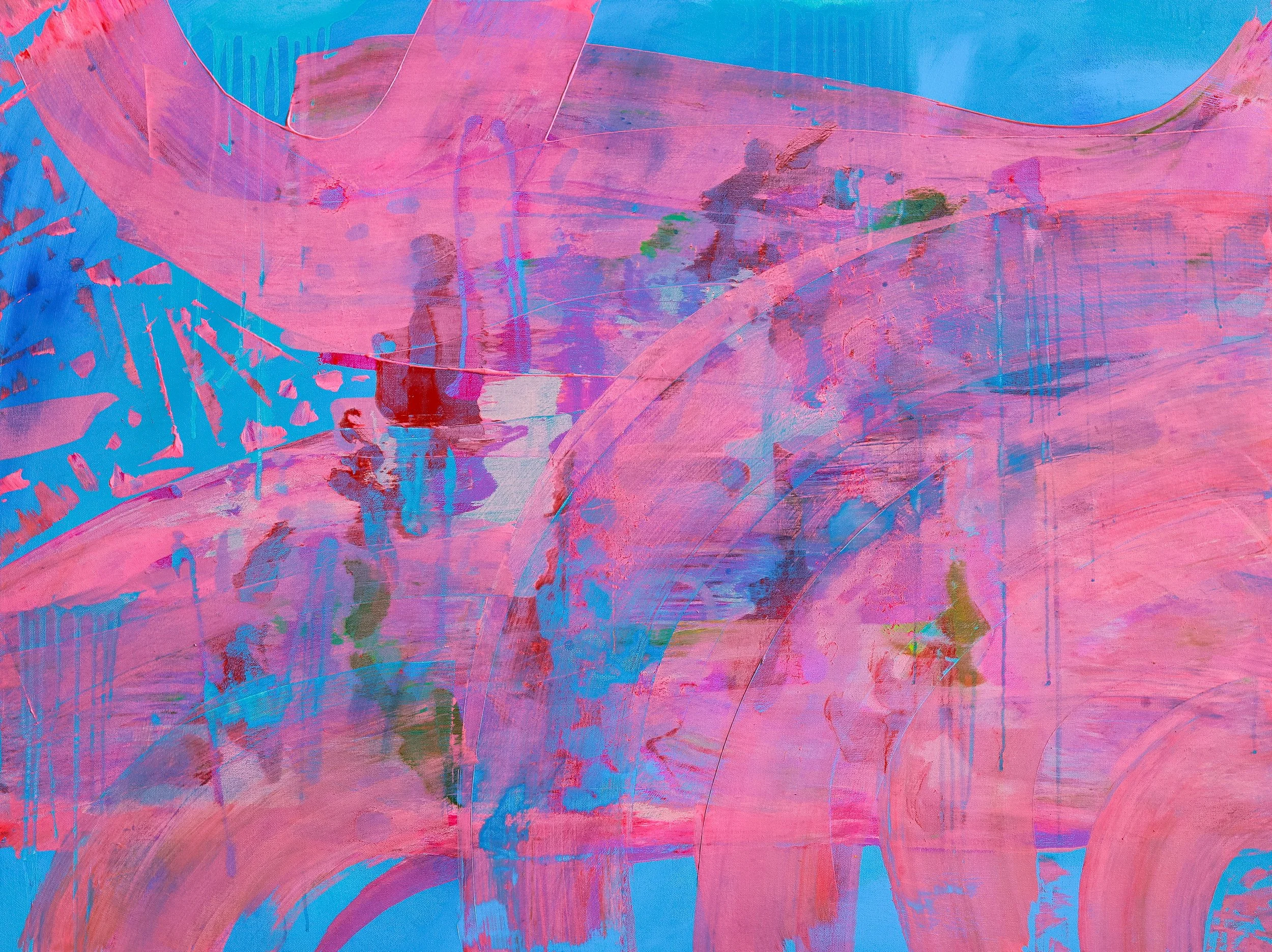 "Romantic" (48"x36") Acrylic and clear coat on canvas $1,000