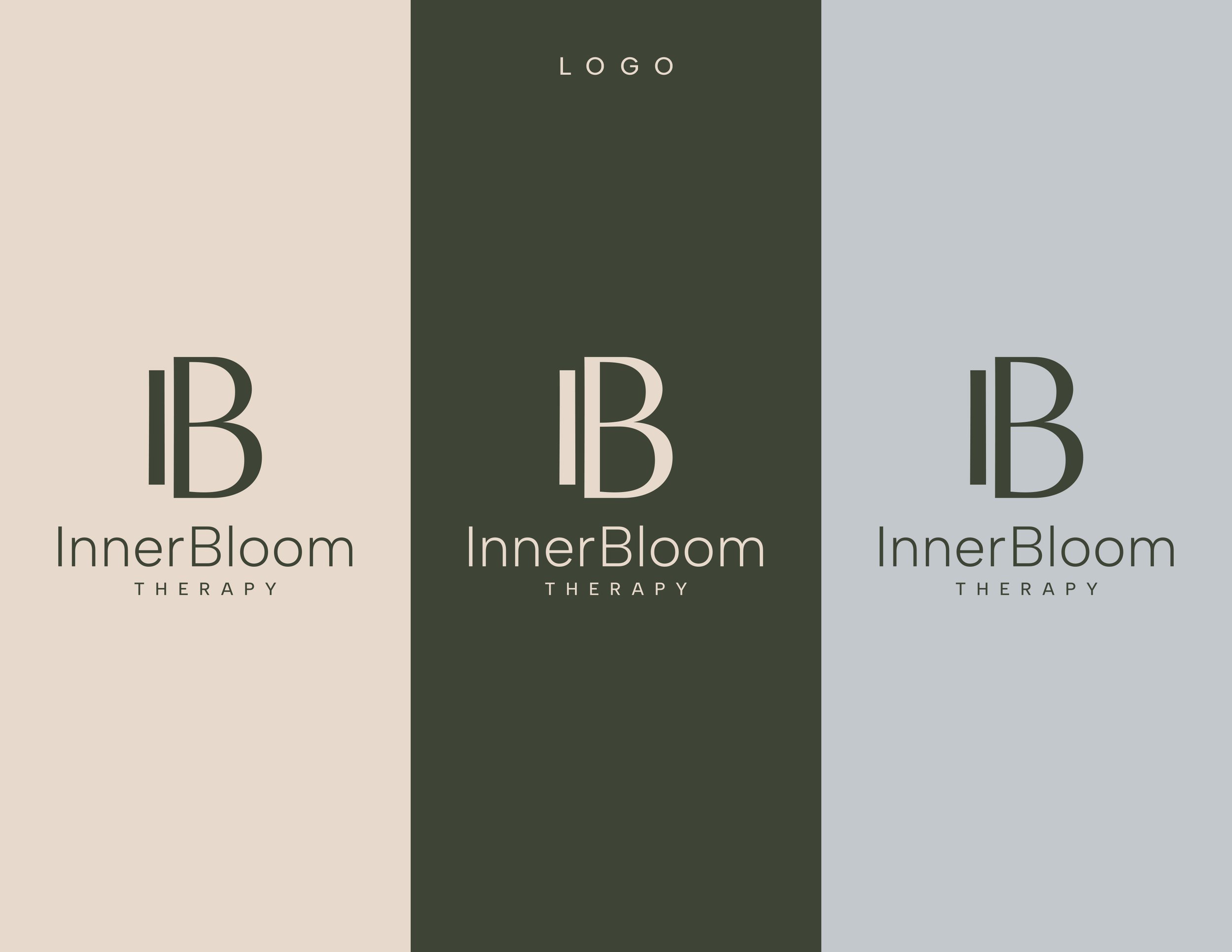 InnerBloom Therapy Chicago Practice Brand Guide and Identity + Logo Design by Creative Director, Dorey Kronick