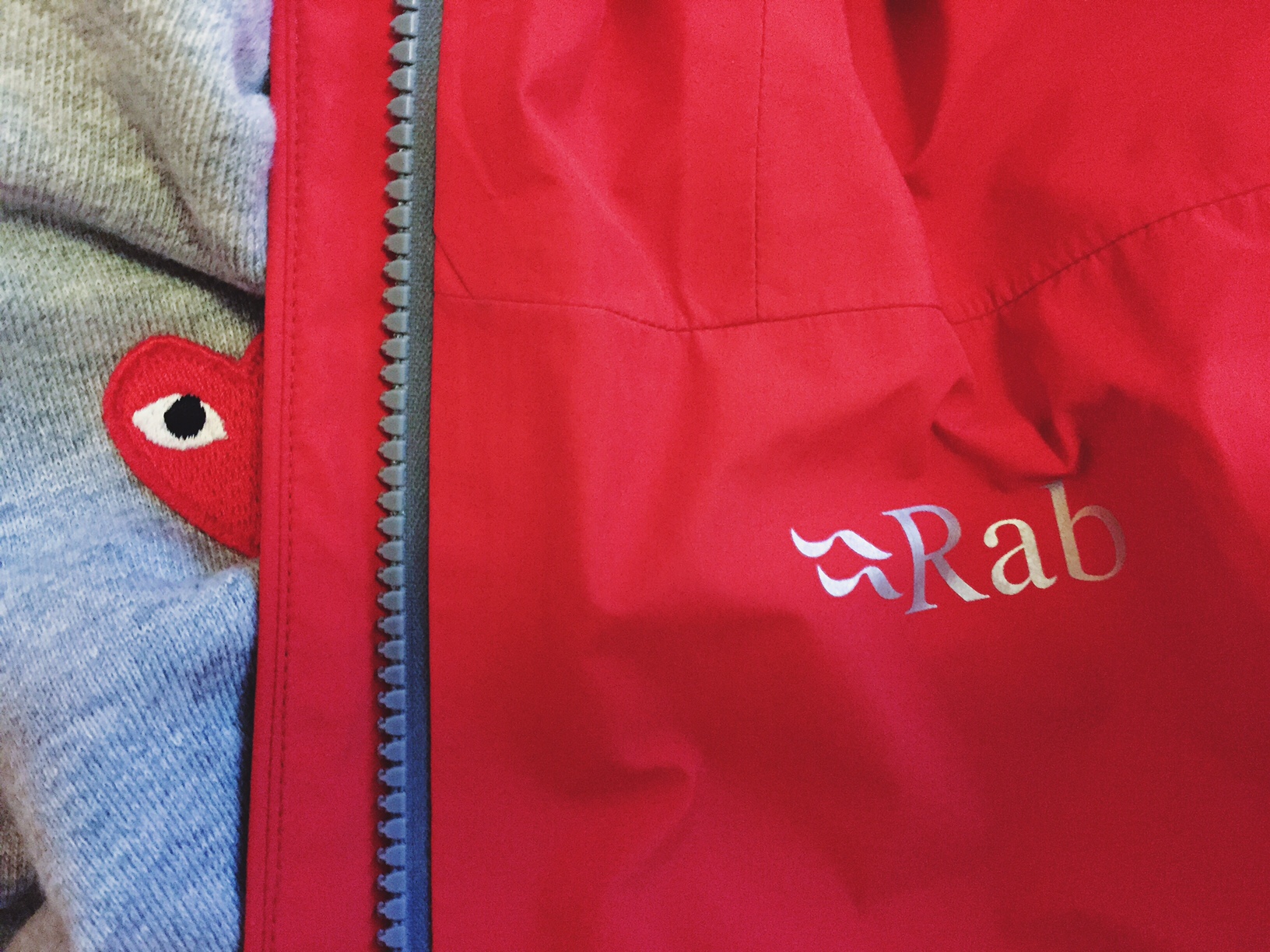 Winter warmers, Rab Latok x Comme Des Garcon PLAY