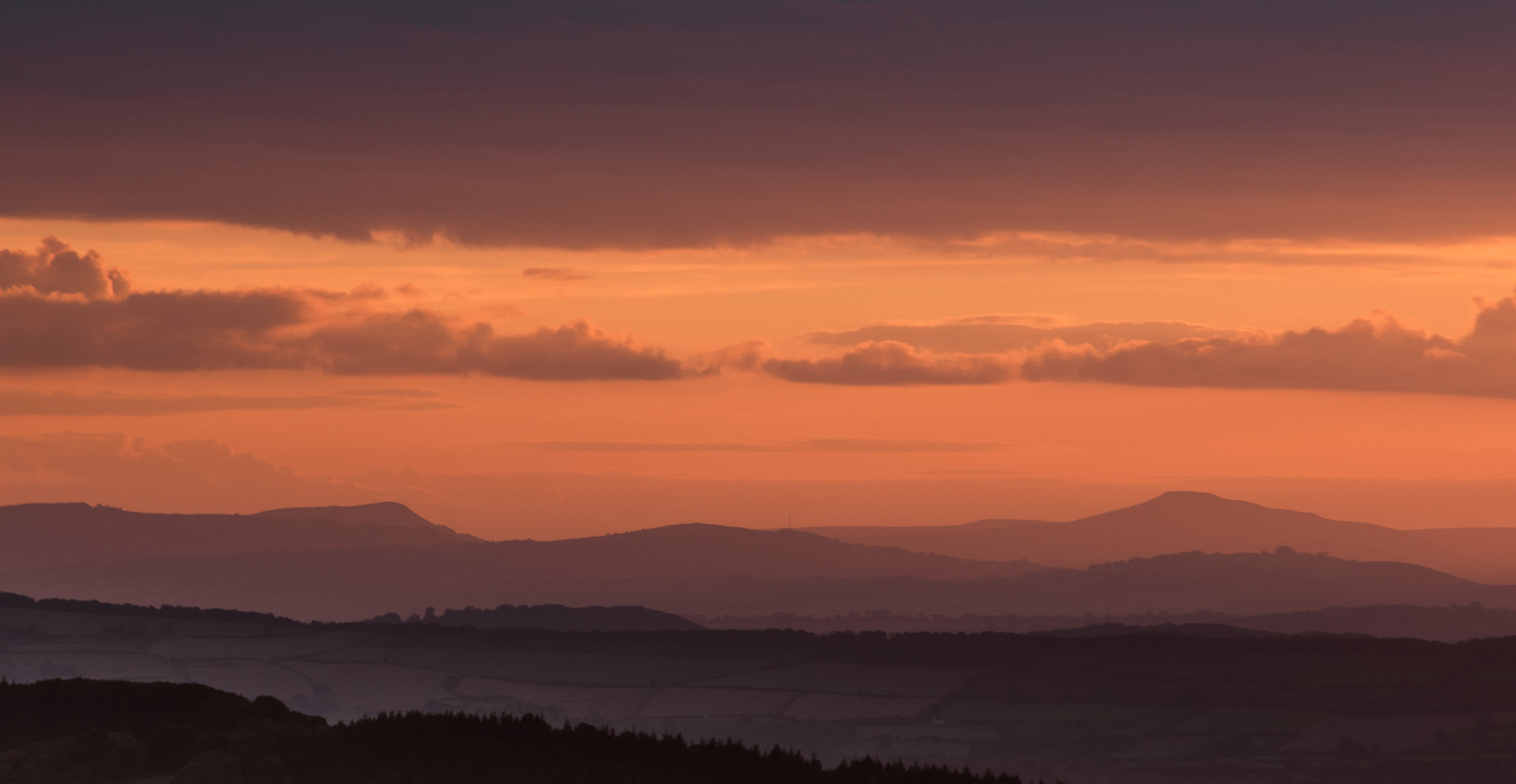 Malvern looking at Brecon Wales