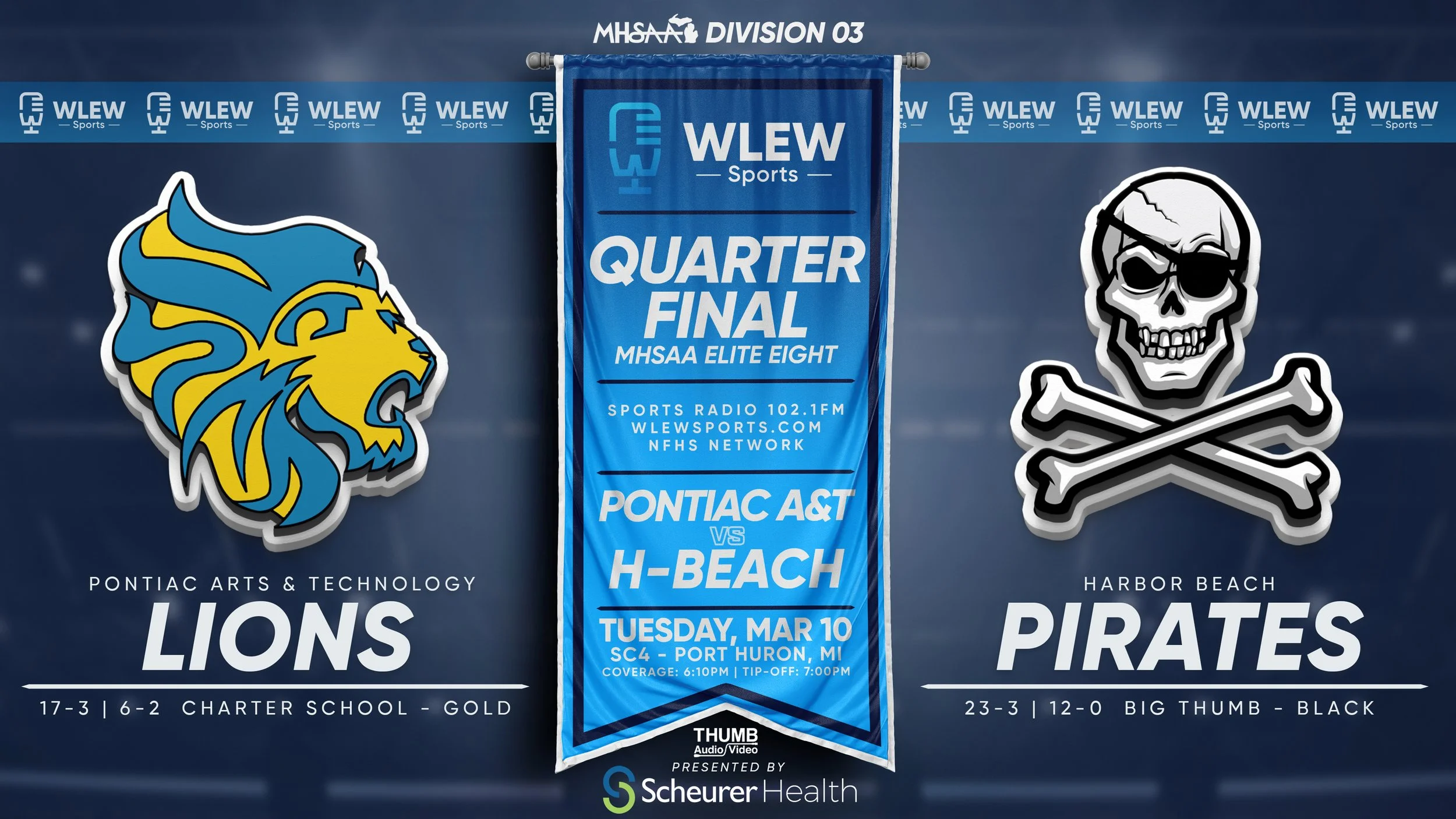 Quarterfinal: Harbor Beach vs Pontiac Arts &amp; Technology