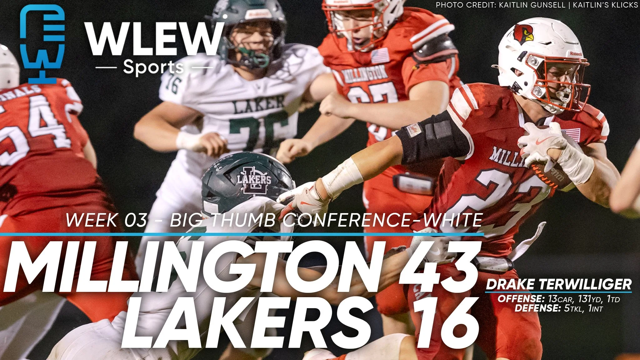 Millington 43, Lakers 16
