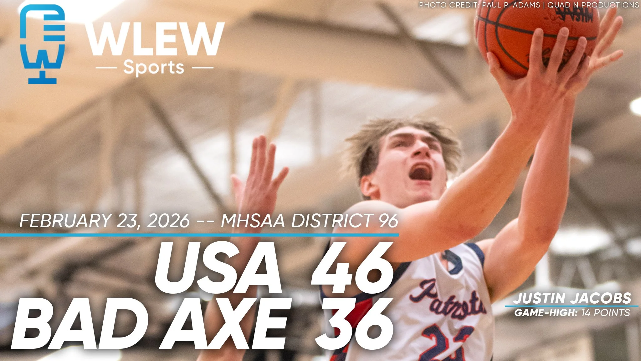 District 96: USA 46, Bad Axe 36