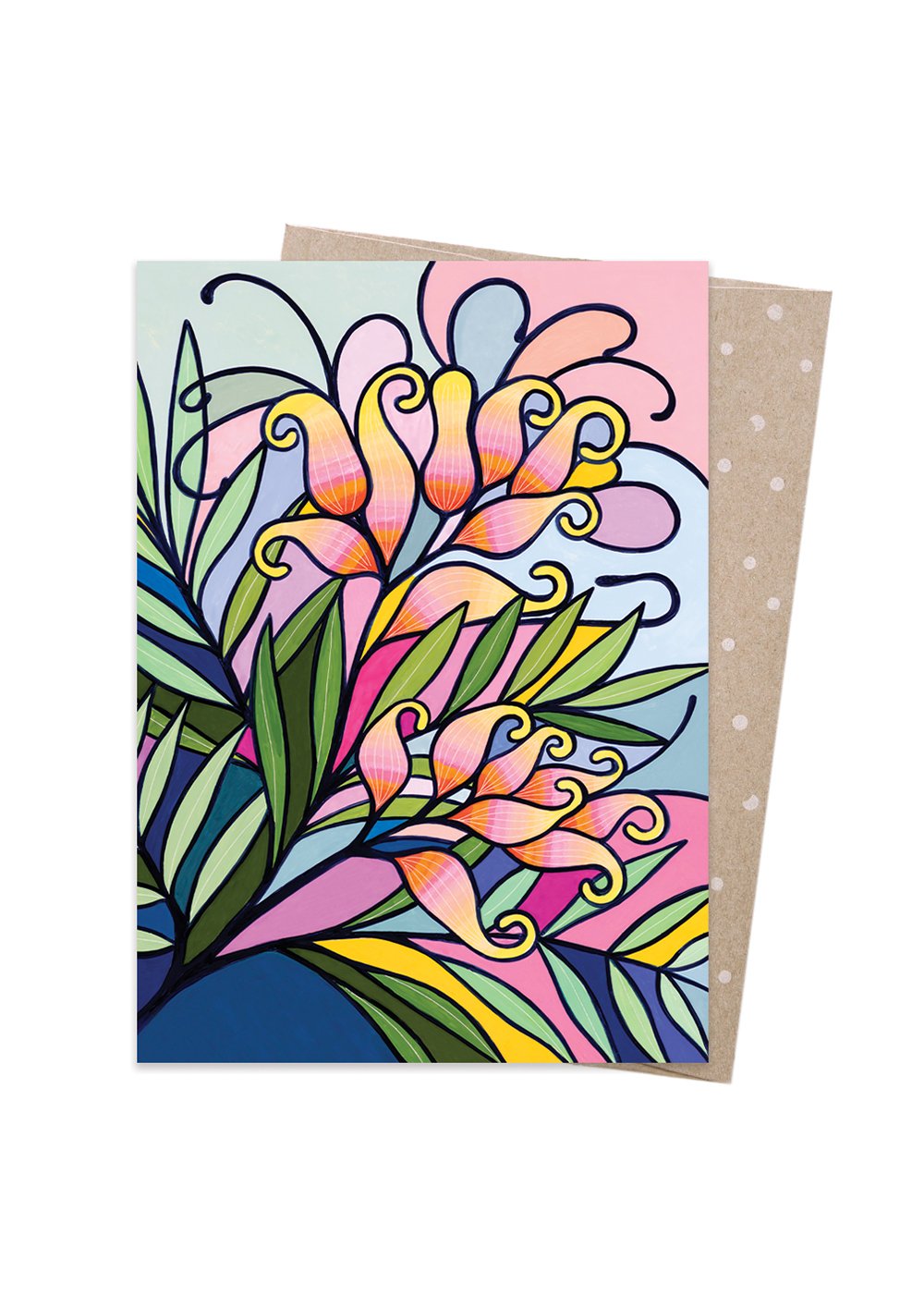 Greeting Card - Grevillea in the Garden