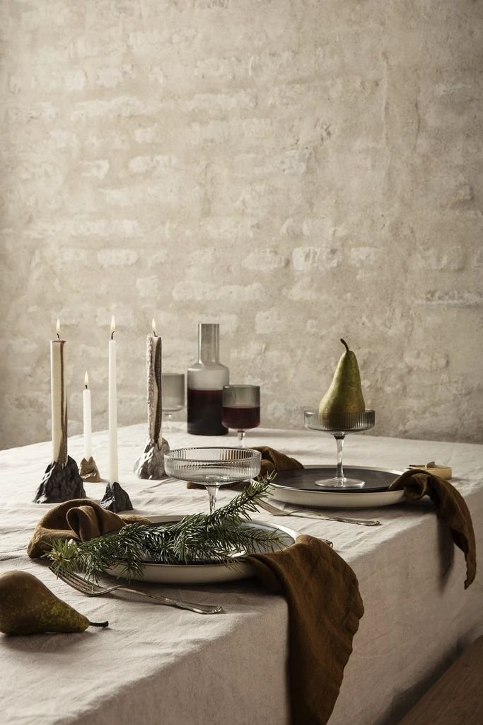 Forrest_Glover_Design_Home_Decor_Blog_Trends_2023_Thanksgiving_Black_Color_Trend_Dark_Holiday_Interior_Design_Table_2024_Christmas_Decor_Stone Candle Holder in Various Colors.jpeg